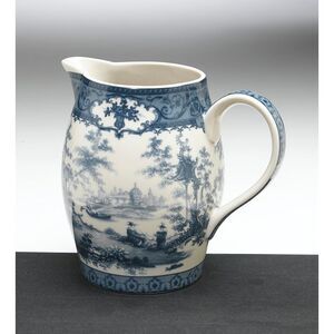 AAI Small Porcelain Pitcher, Blue and Cream